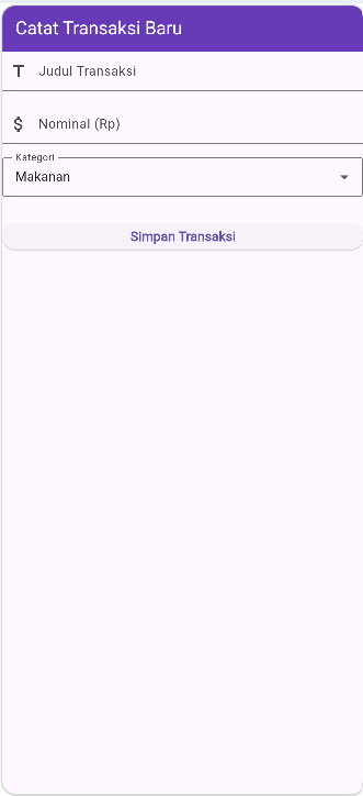 Tampilan Awal Form